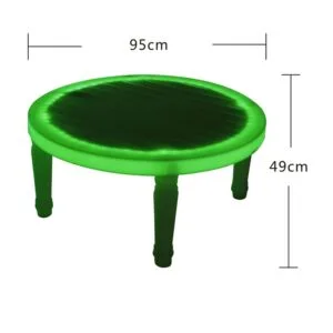 Morden design led RGB garden table Round 16 colors illuminated cheap tea table 95cm 49cm height dia PE led bar table furniture