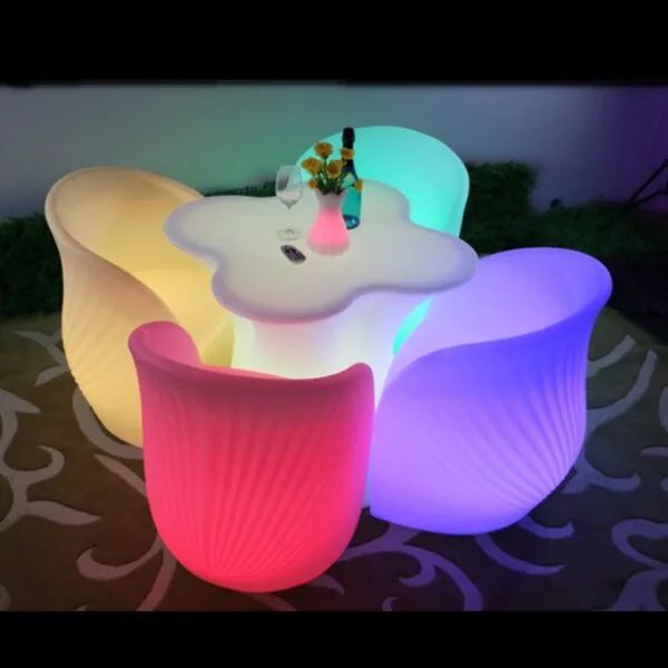 Outdoor Modern chair LED RGB Colorful for KTV/club/ LED bar tables and chairs remote control RGB light LED Bar chair - Image 4