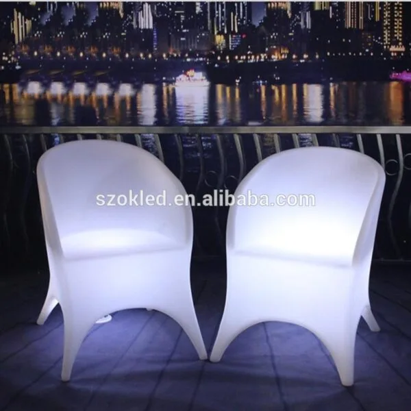 Outdoor Modern chair LED RGB Colorful for KTV/club/ LED bar tables and chairs remote control RGB light LED Bar chair